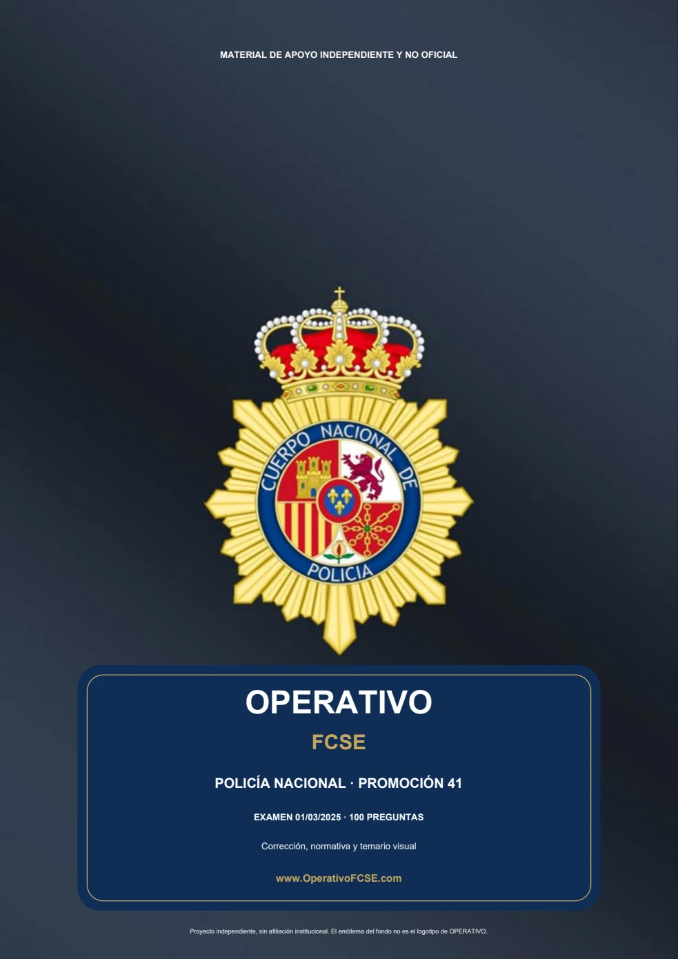 Portada Policía Nacional promoción 41